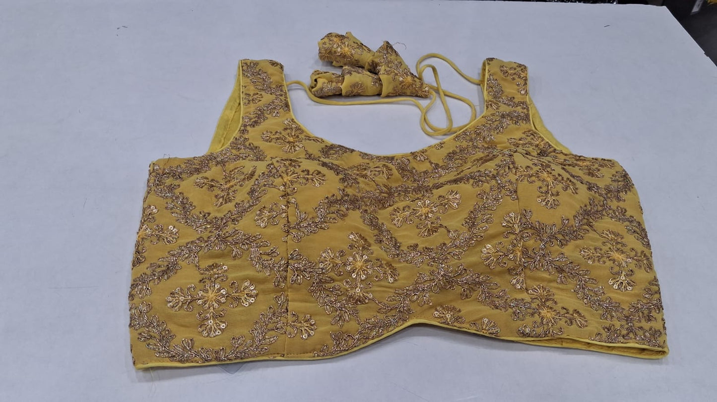 Yellow Printed Blouse
